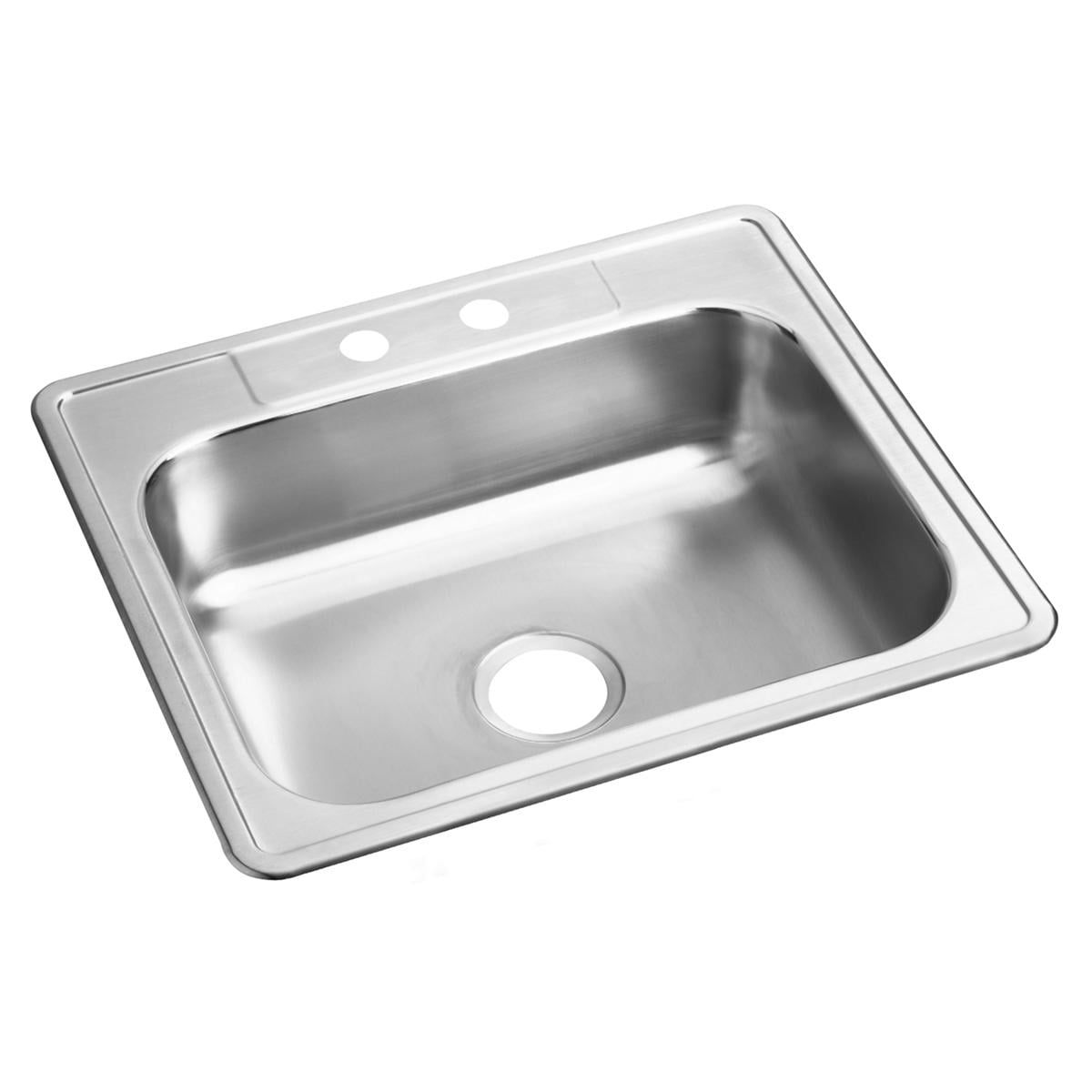 Satin Stainless Steel Drop-In Single Bowl Kitchen Sink