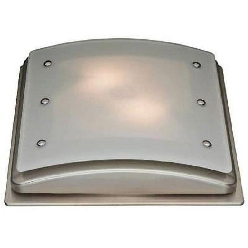 Brushed Nickel Bathroom Exhaust Fan with Swirled Marble Glass Light