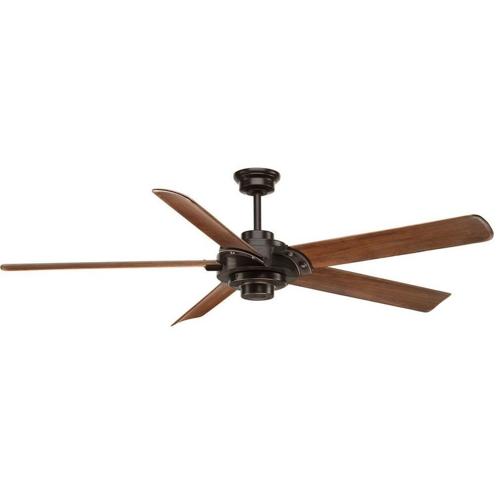 Ellwood 68" Antique Bronze Ceiling Fan with Walnut Blades