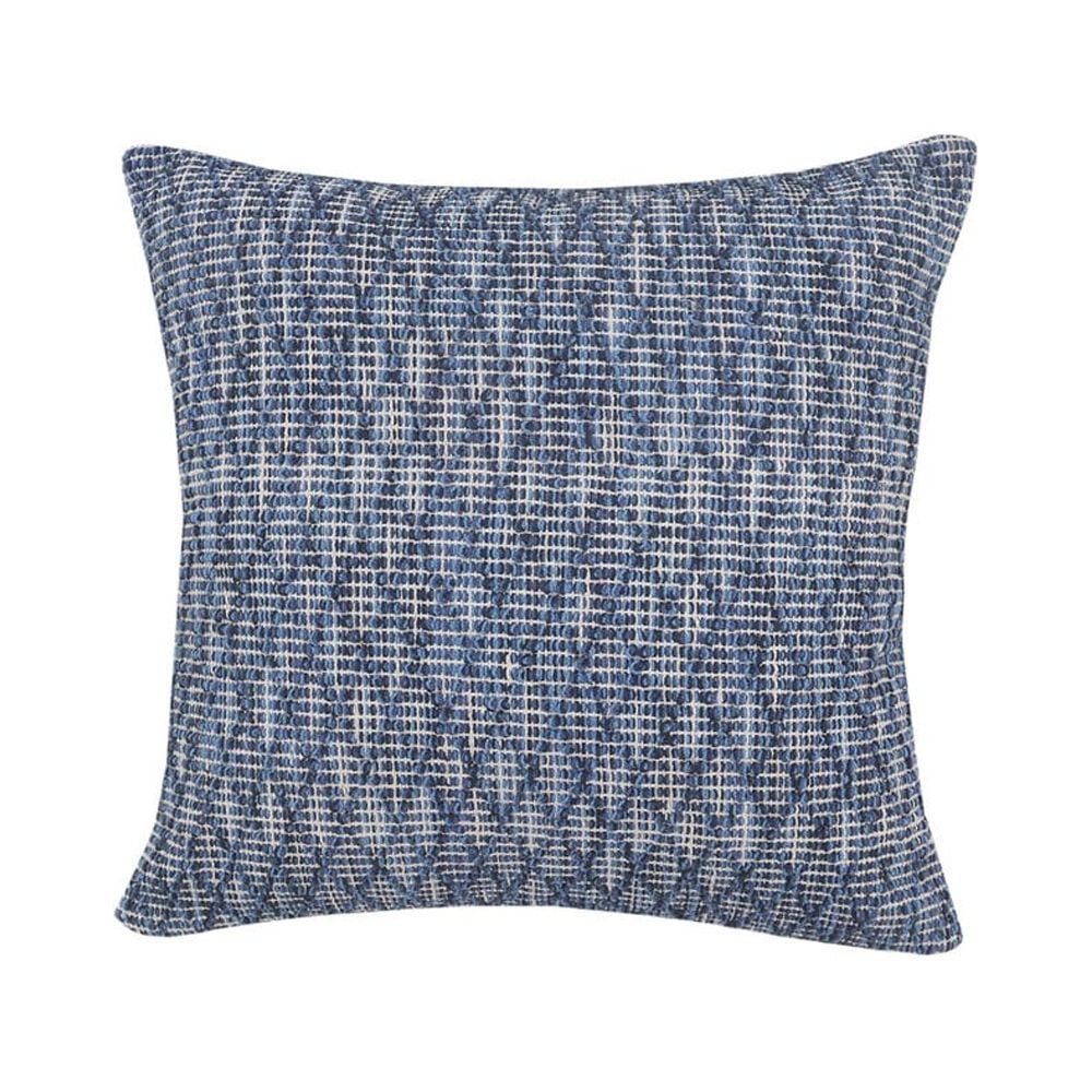 Modern Traditional 20" Square Blue Diamond Geometric Throw Pillow