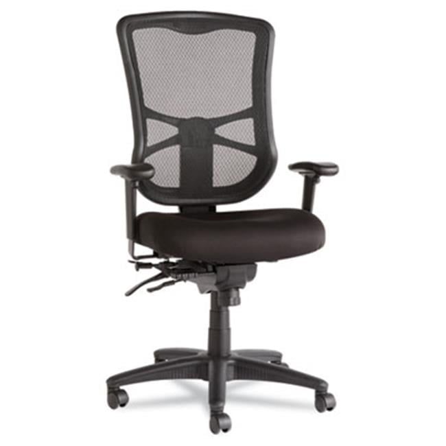 Black Mesh High-Back Office Chair with Adjustable Arms