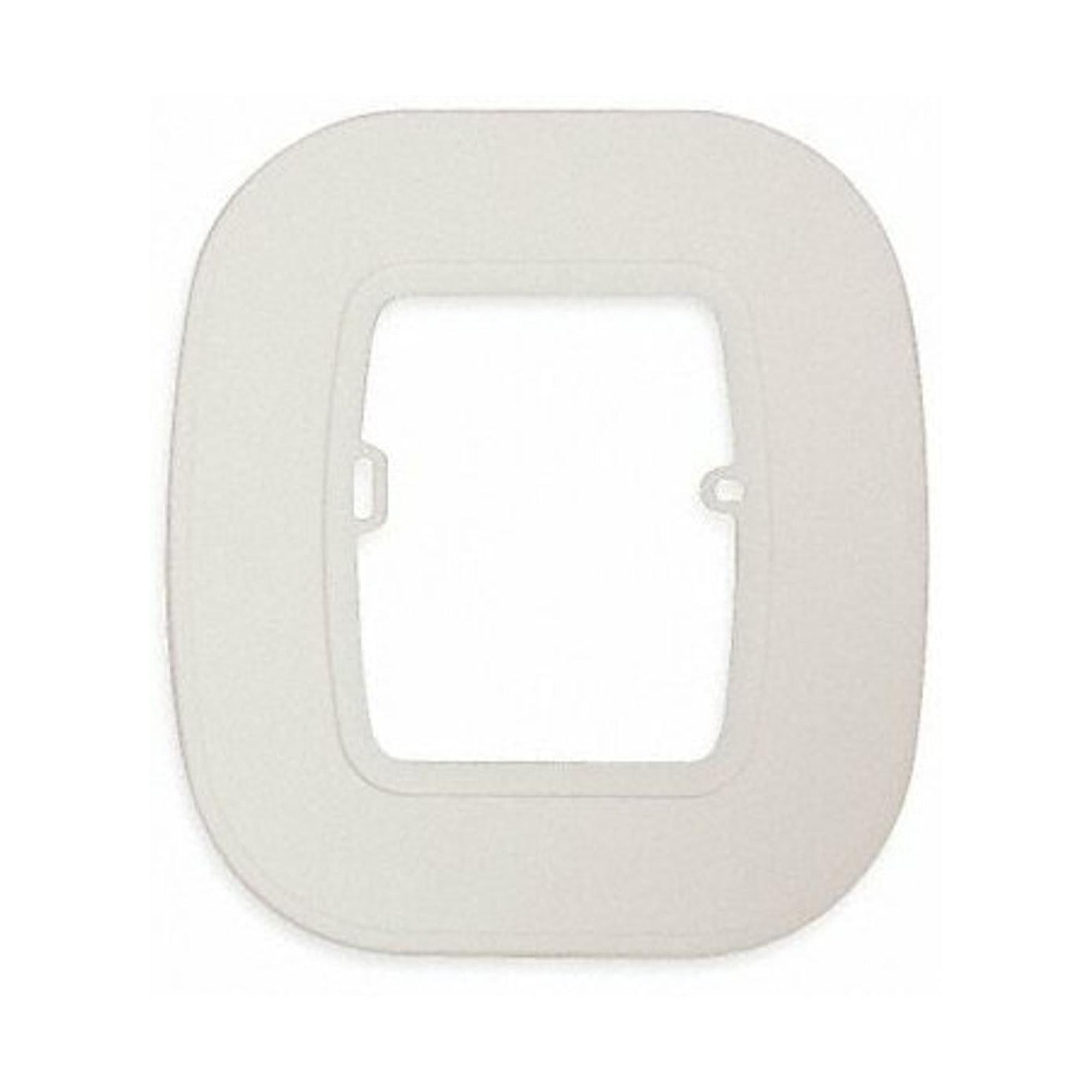 White Plastic Horizontal Thermostat Wall Plate with Adapter