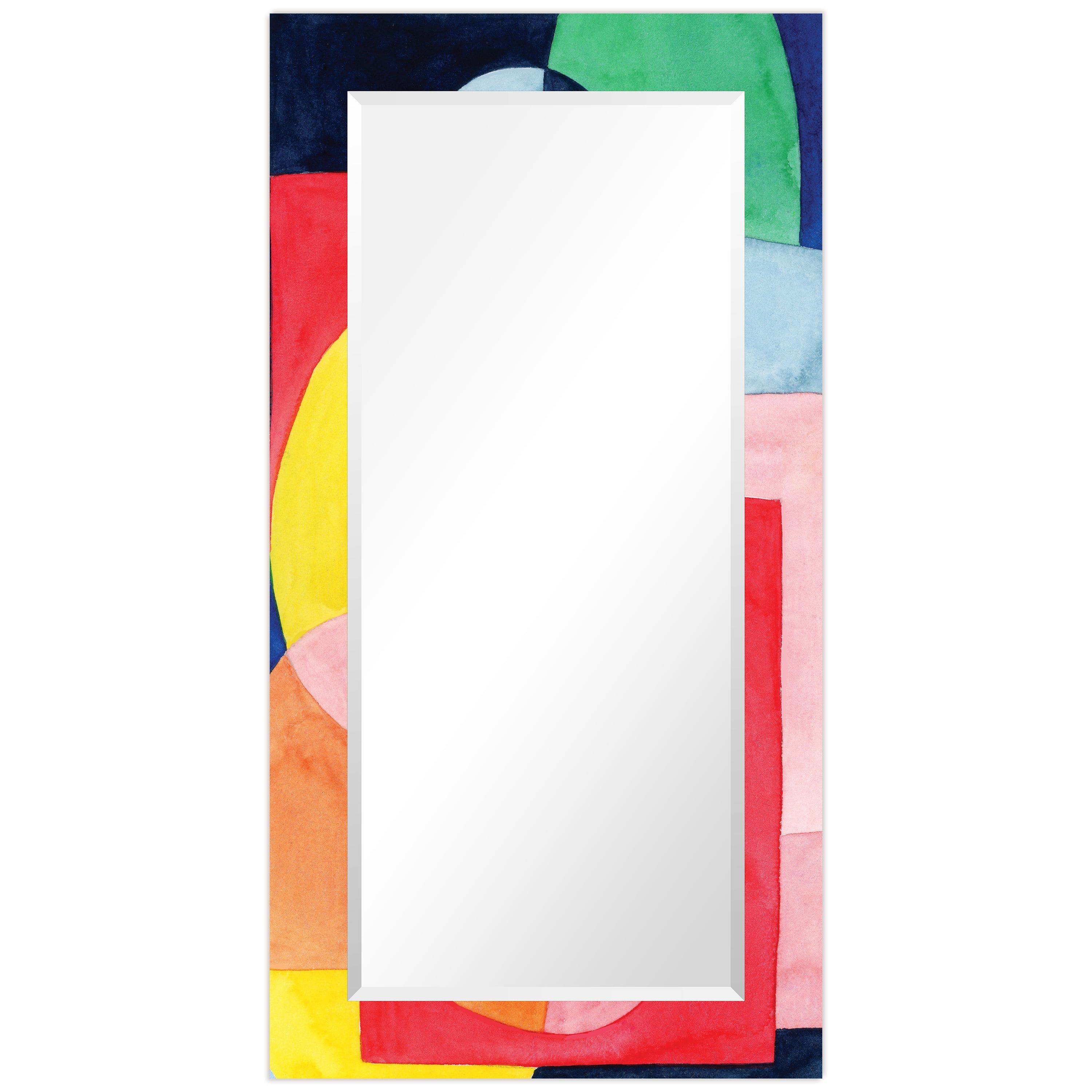 Colorful Rectangular Frameless Decorative Wall Mirror