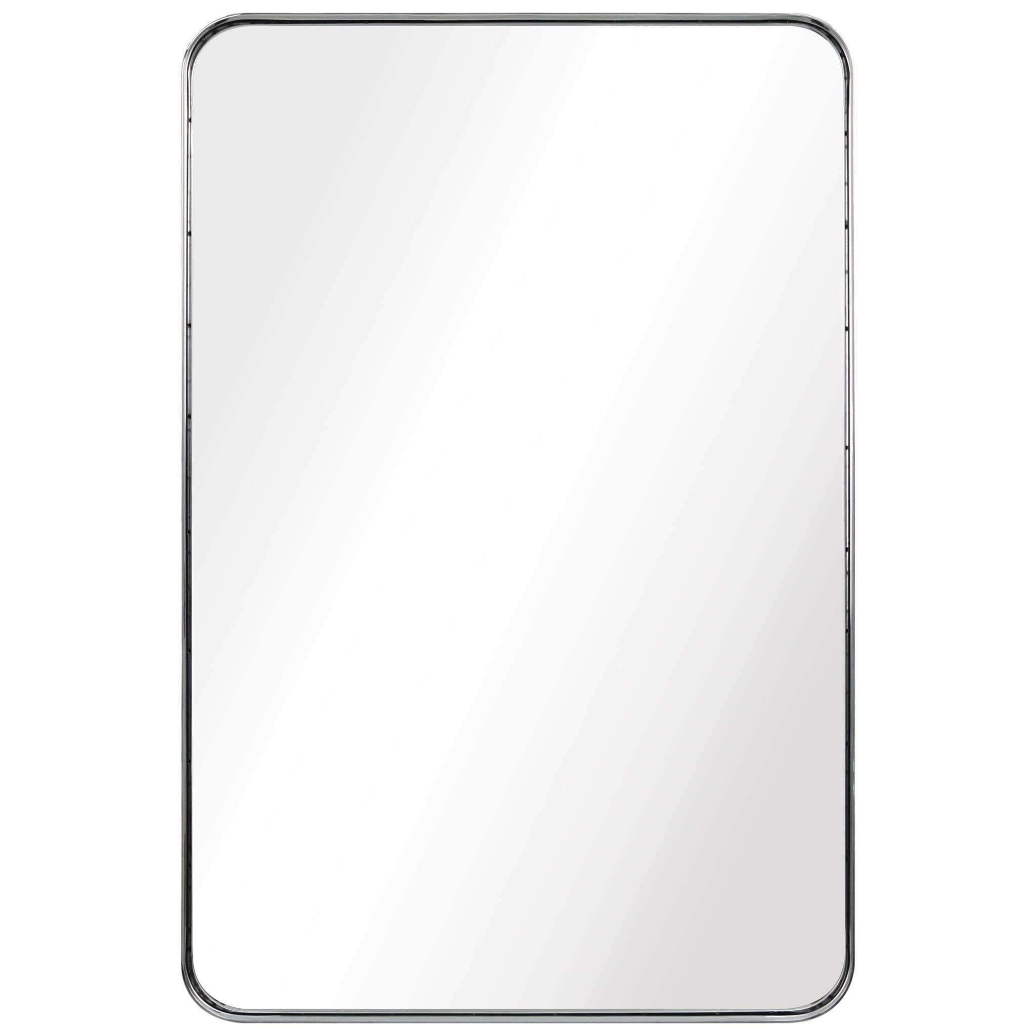 36" x 24" Silver and Gold Rectangular Bathroom Mirror