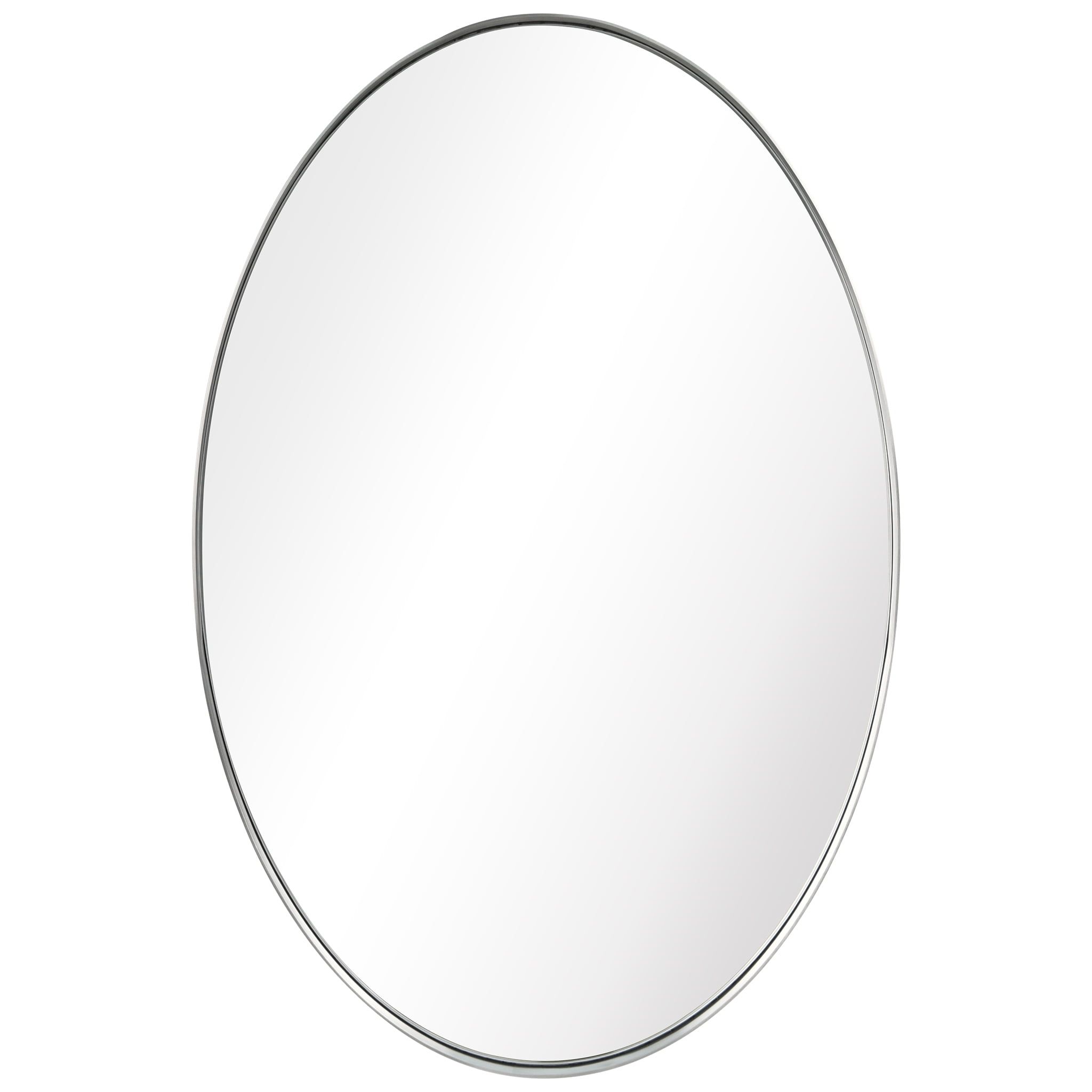 Brushed Silver 36" x 24" Rectangular Wall Mirror