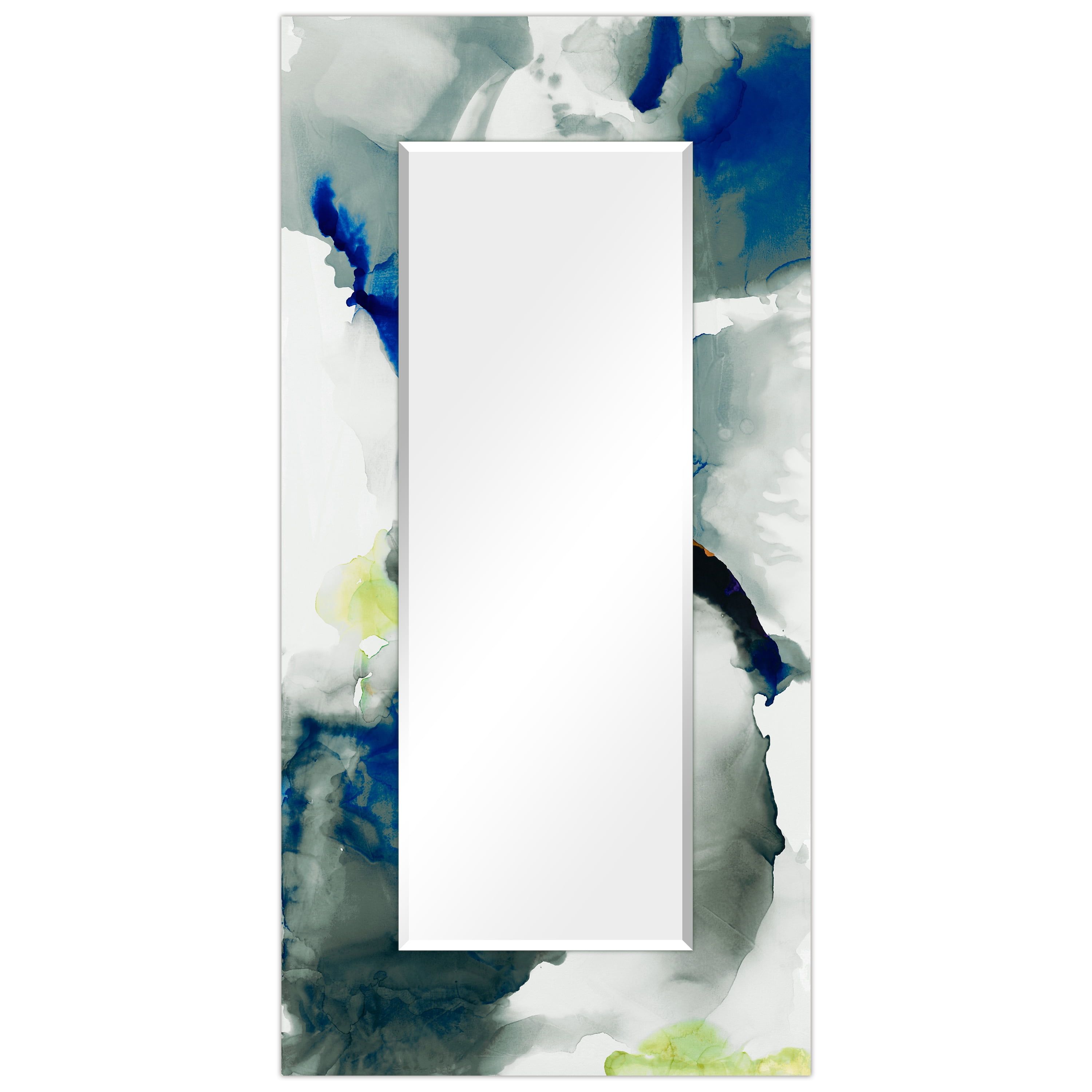 Ephemeral Abstract 72" x 36" Frameless Beveled Vanity Mirror