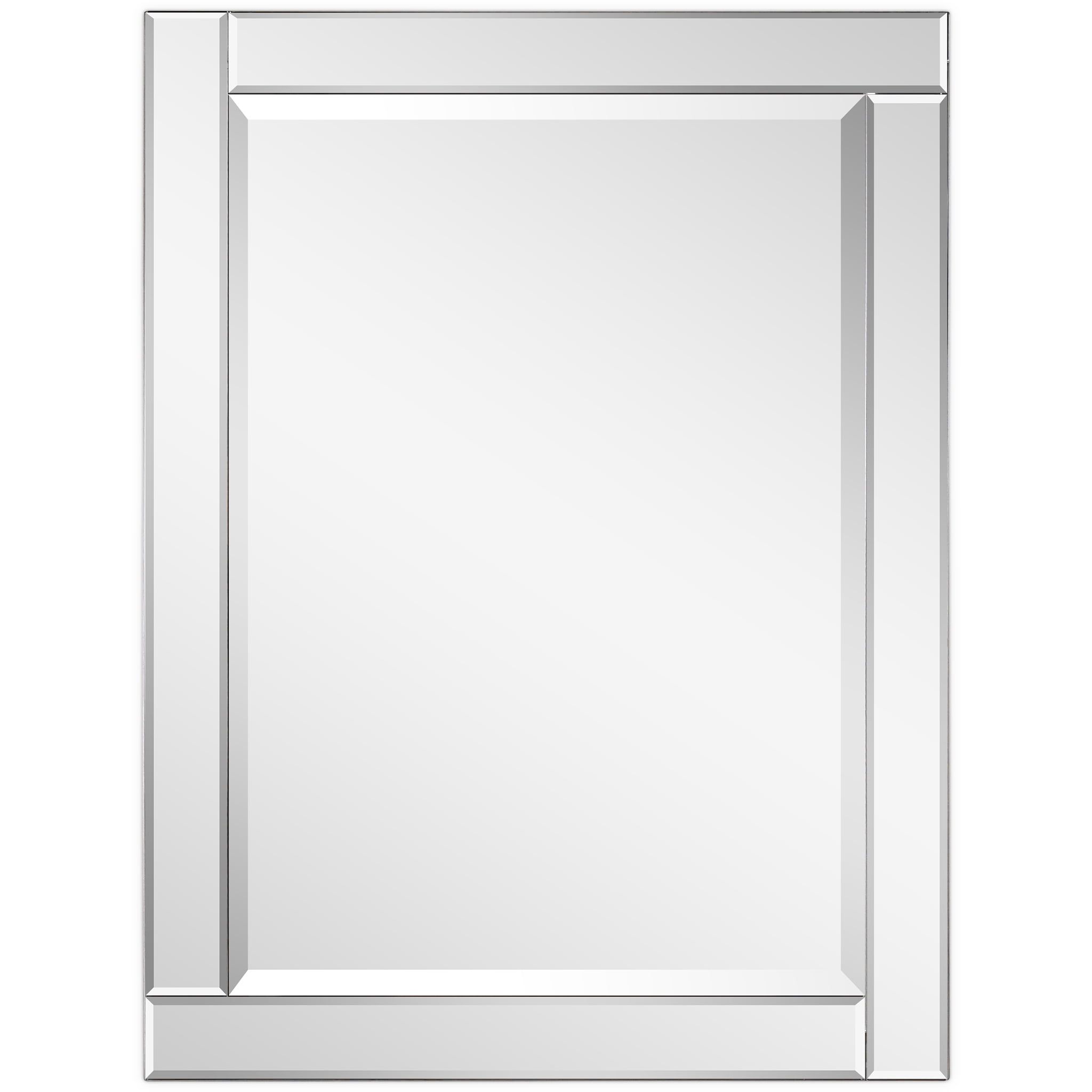 Elegant Full-Length 30x40 Silver Wood Framed Beveled Mirror