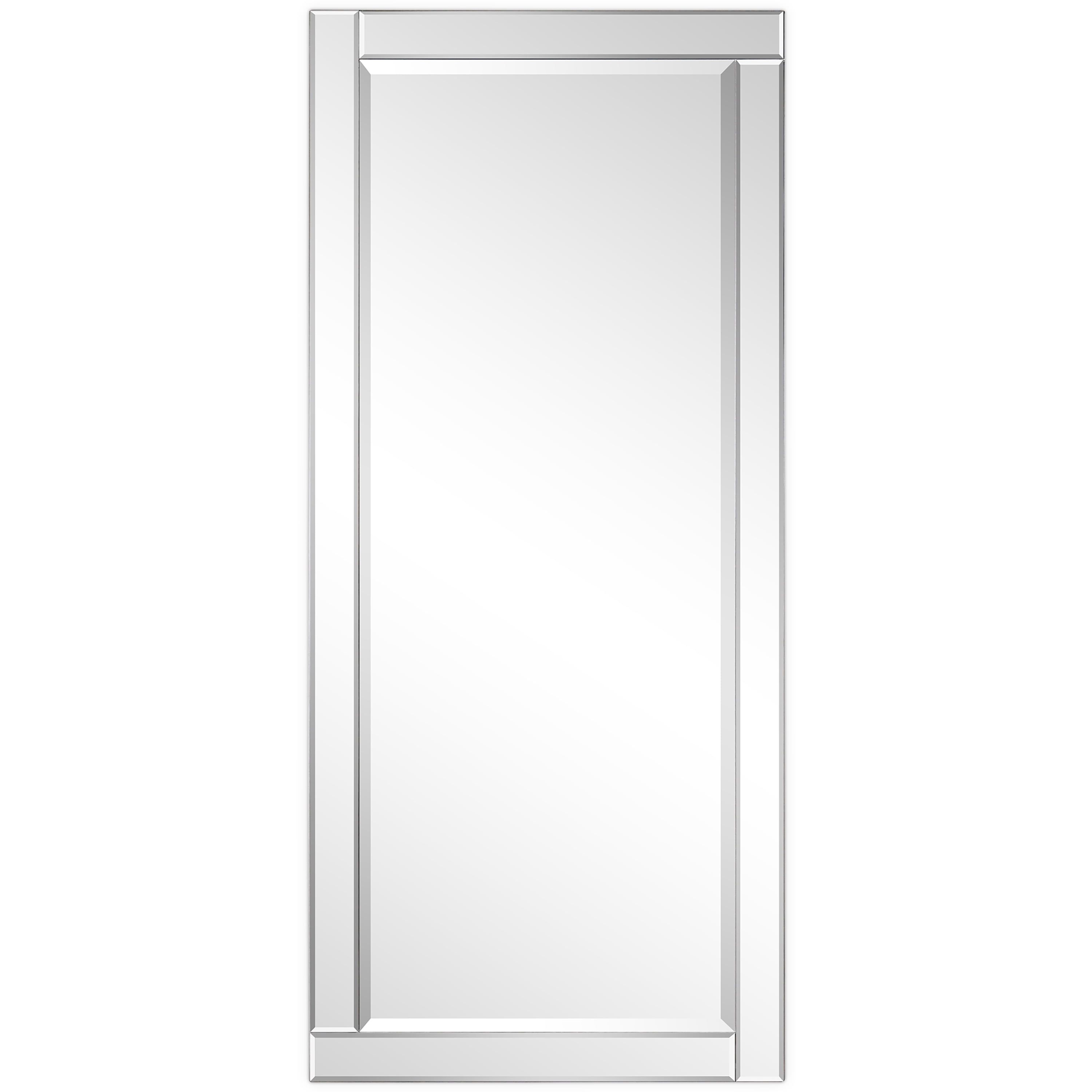 Moderno 24" x 54" Beveled Wood Frame Wall Mirror