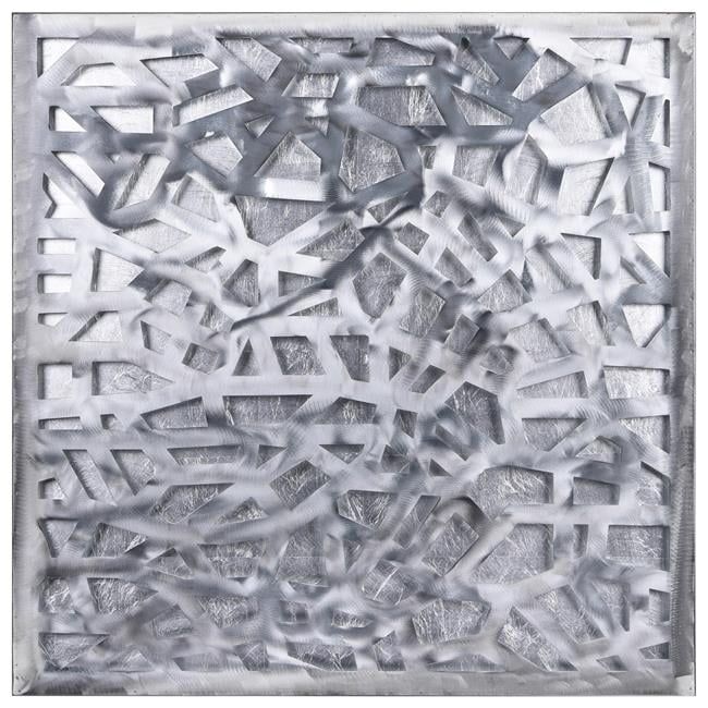 Gold and Silver Leaf Abstract Metal Wall Art Set, 64" x 32"