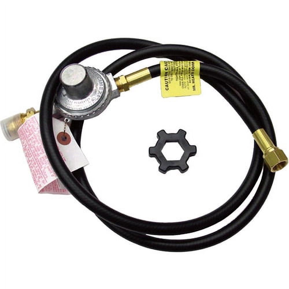 5-Foot Black Propane Hose with Regulator Assembly