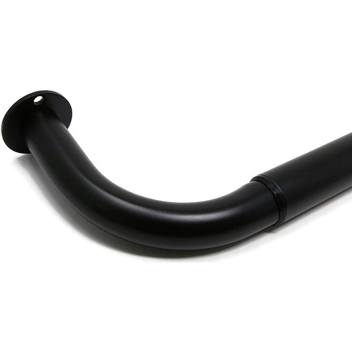 Black Metal Wraparound Curtain Rod, 84"-120"