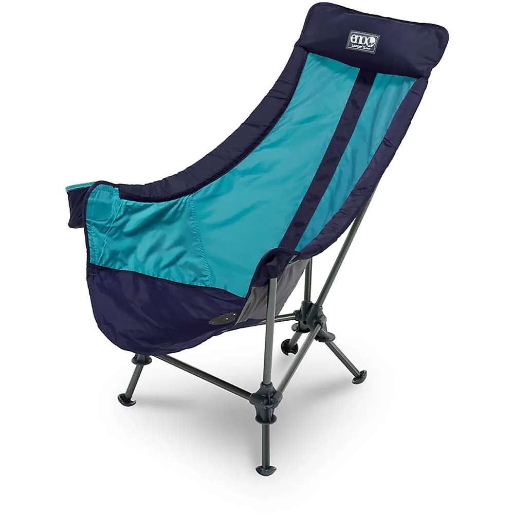 Navy and Seafoam Adjustable Outdoor Camping Lounger