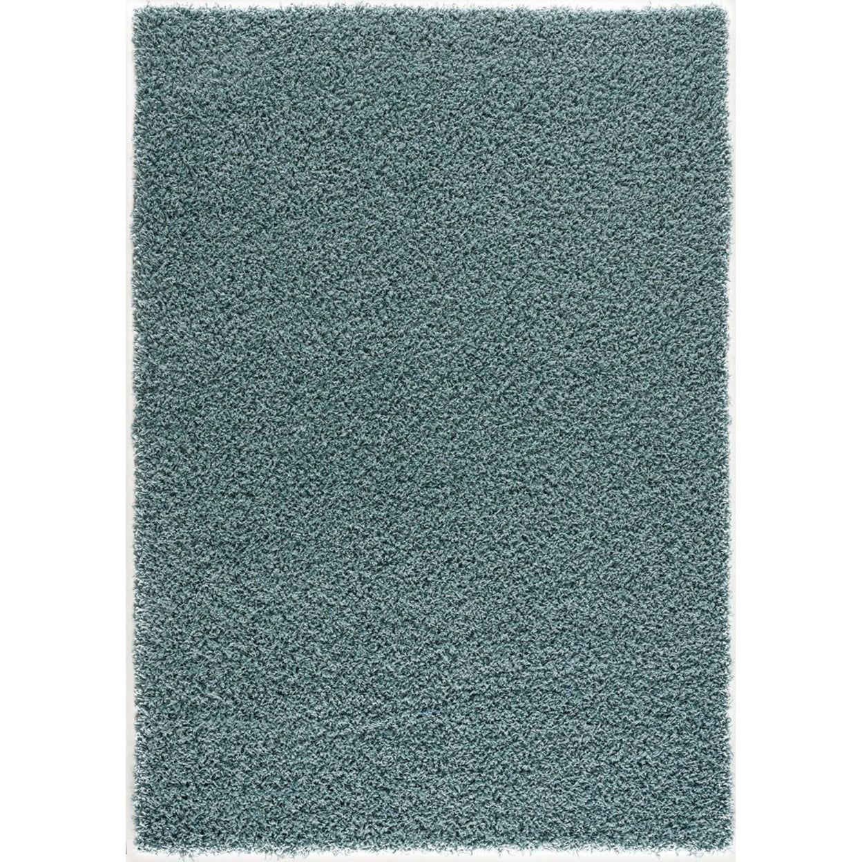 Barrow Turquoise Rectangular Shag Rug 2' x 3'