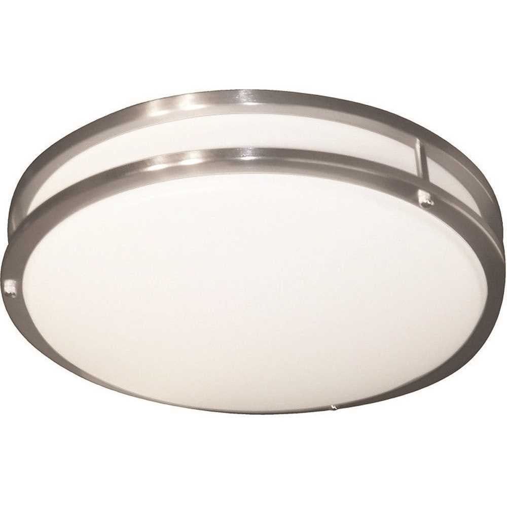 16" Brushed Nickel LED Round Flush Mount Light