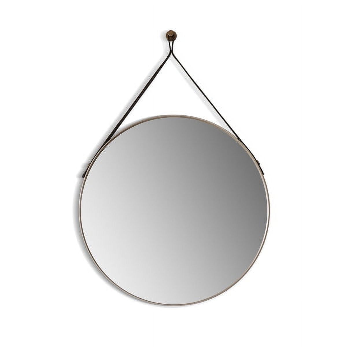 Epoca 28" Round Silver and Gold Aluminum Wall Mirror