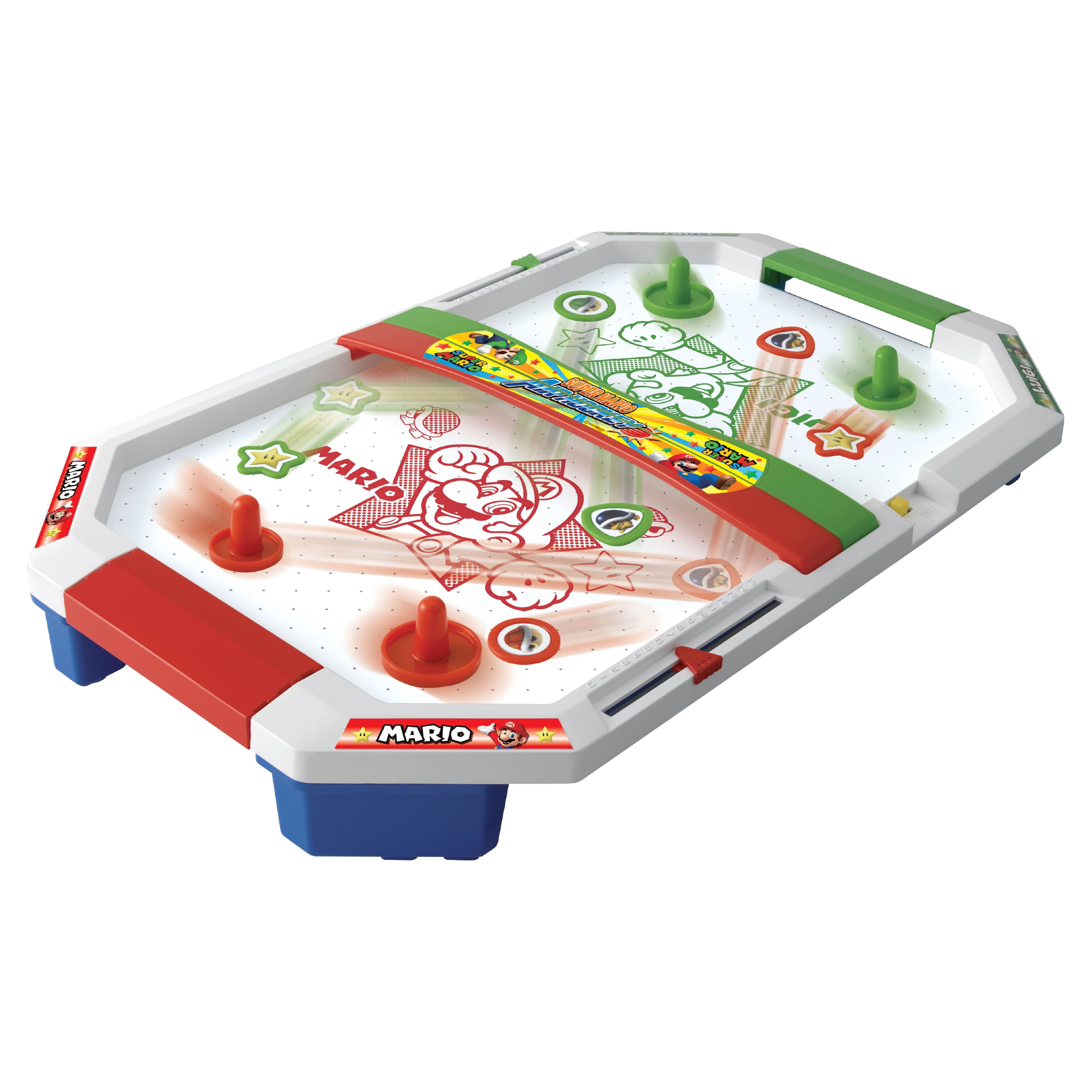 Super Mario Tabletop Air Hockey Game with Collectible Figures