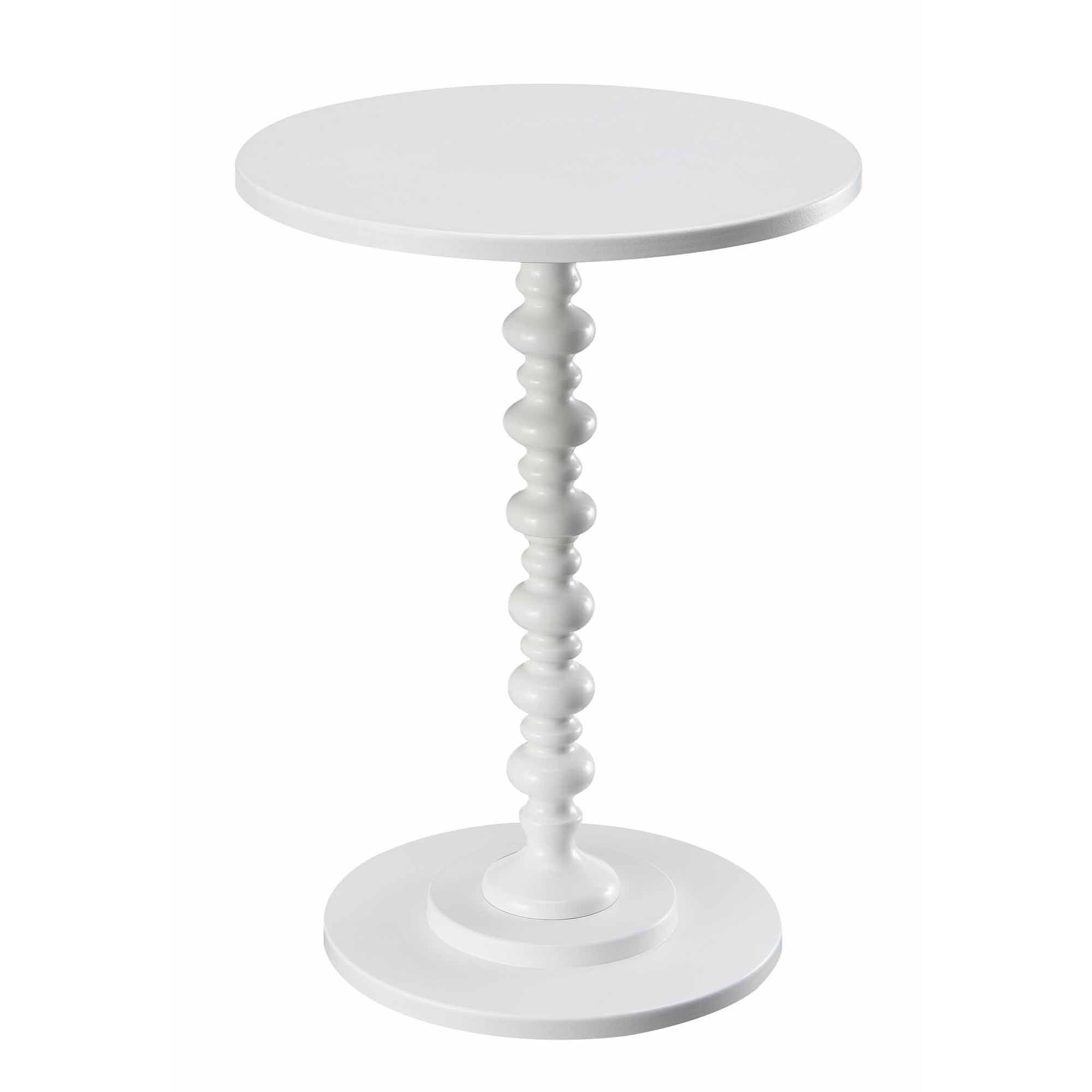 White Pinewood Round Spindle Bar Table