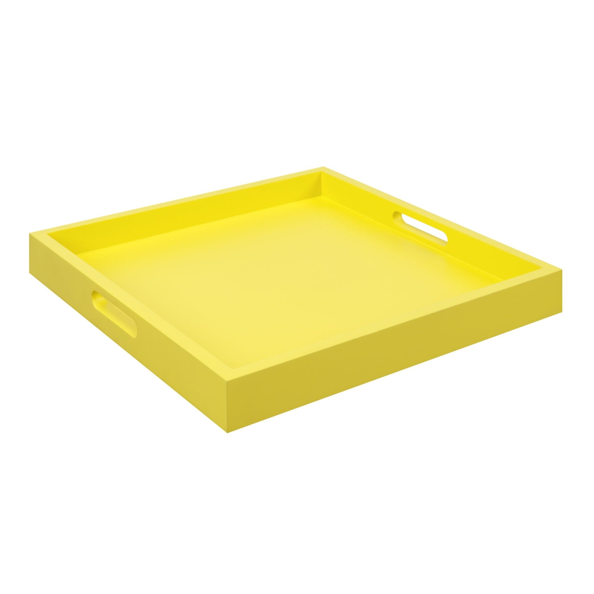 17" Mustard Yellow Lightweight MDF Serving Tray