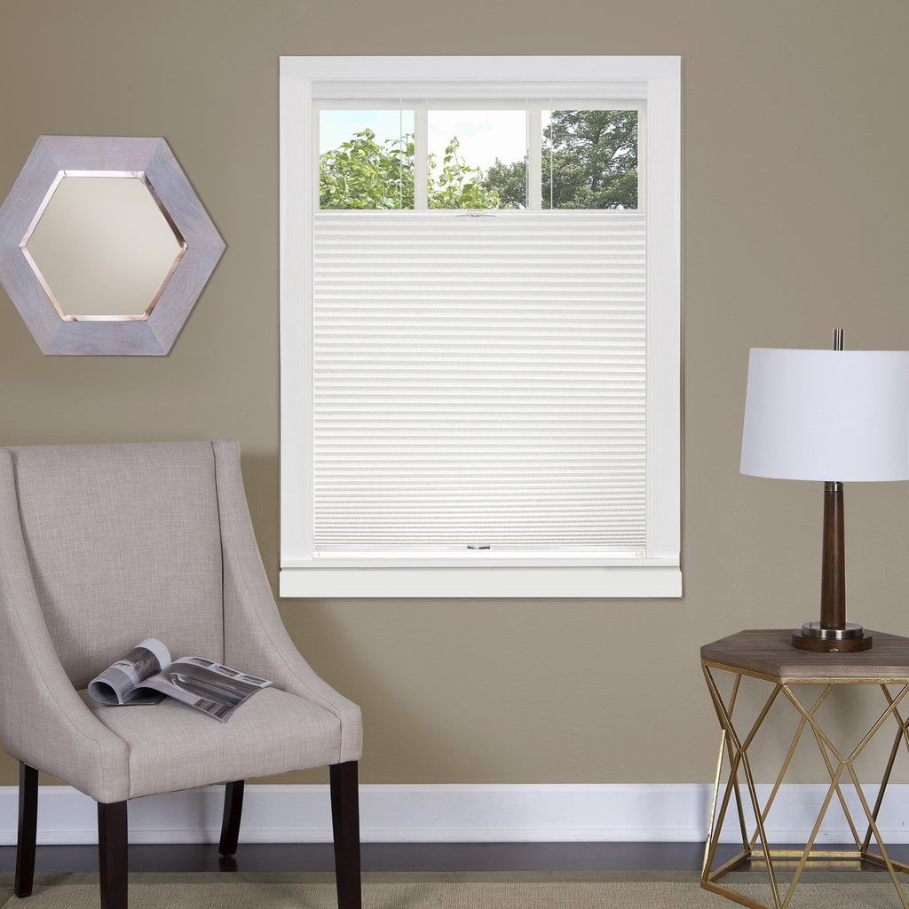 Crisp White Top-Down Bottom-Up Cordless Cellular Shade 23"x64"