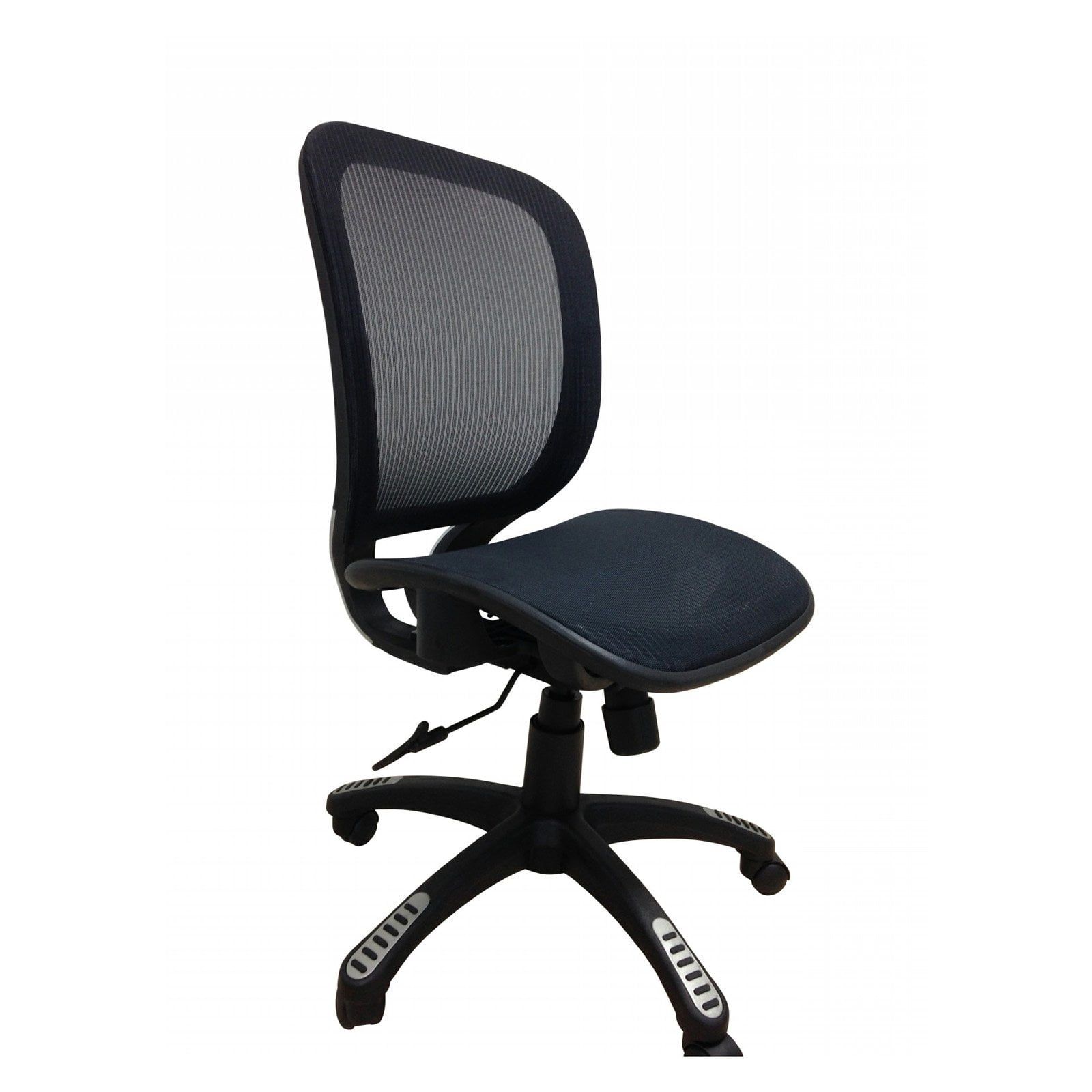 ErgoFlex 25" Black Mesh Ergonomic Swivel Armless Office Chair