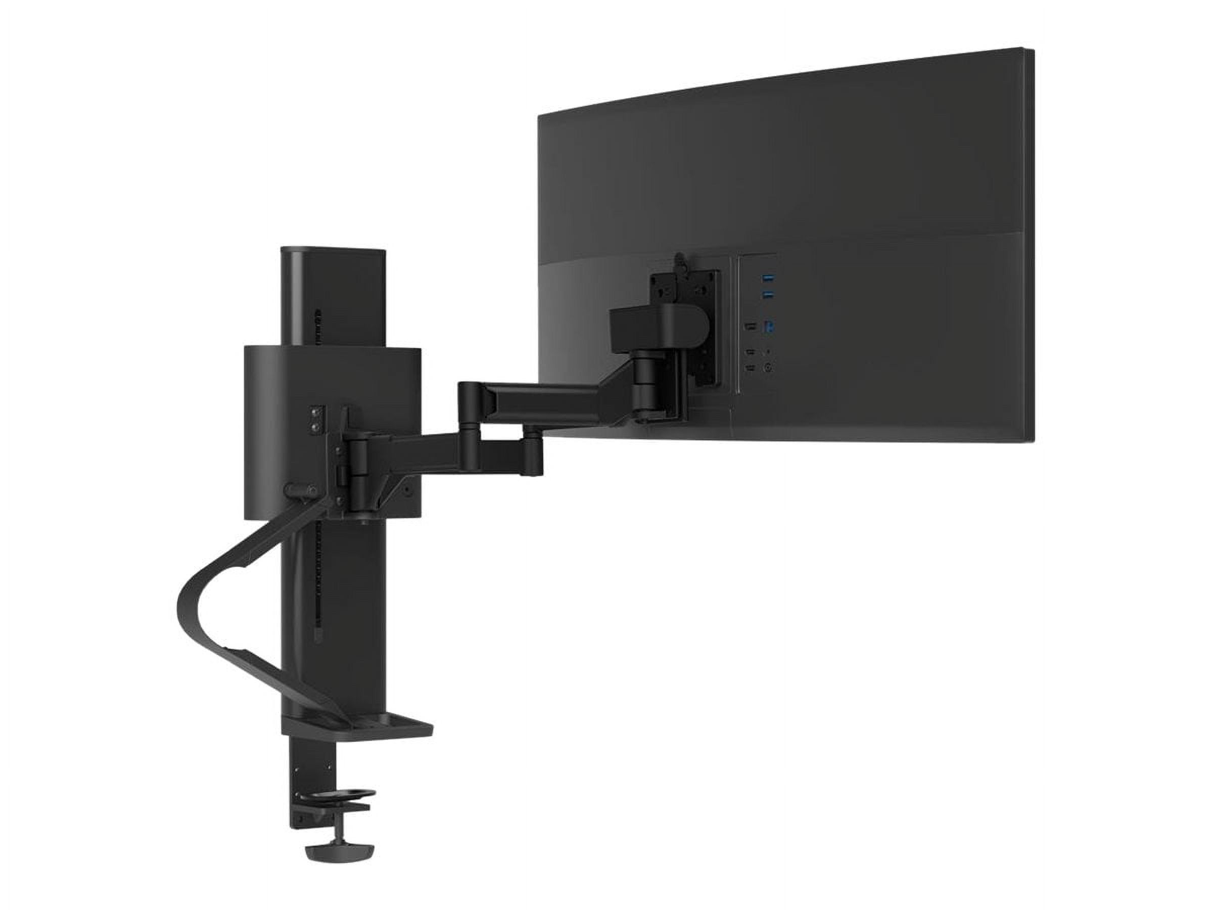 Ergotron Trace Matte Black Full-Motion VESA Desk Mount for 38" Monitors