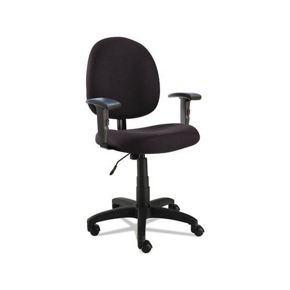 ErgoFlex Black Fabric Swivel Task Chair with Adjustable Arms