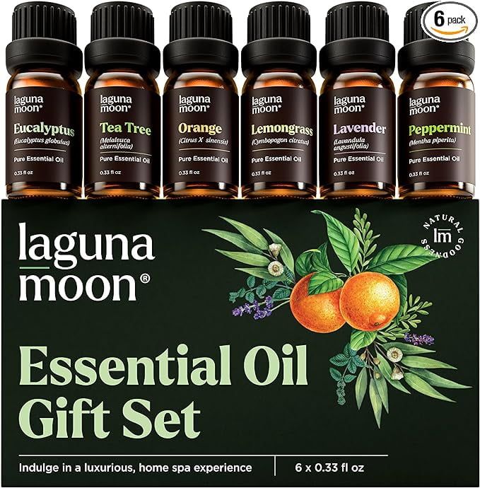 Organic Essential Oil Gift Set with Six Aromatic Blends