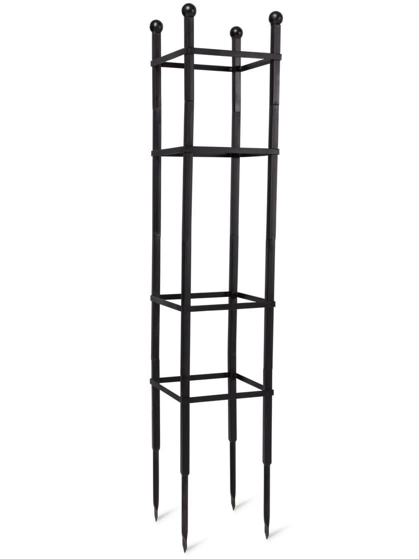 Matte Black Steel Garden Obelisk Trellis