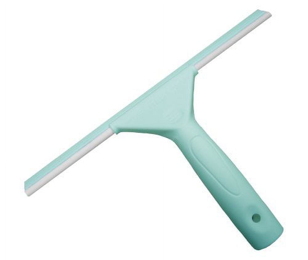 Aqua Silicone Shower Squeegee with Rubber Blade, 11 inches