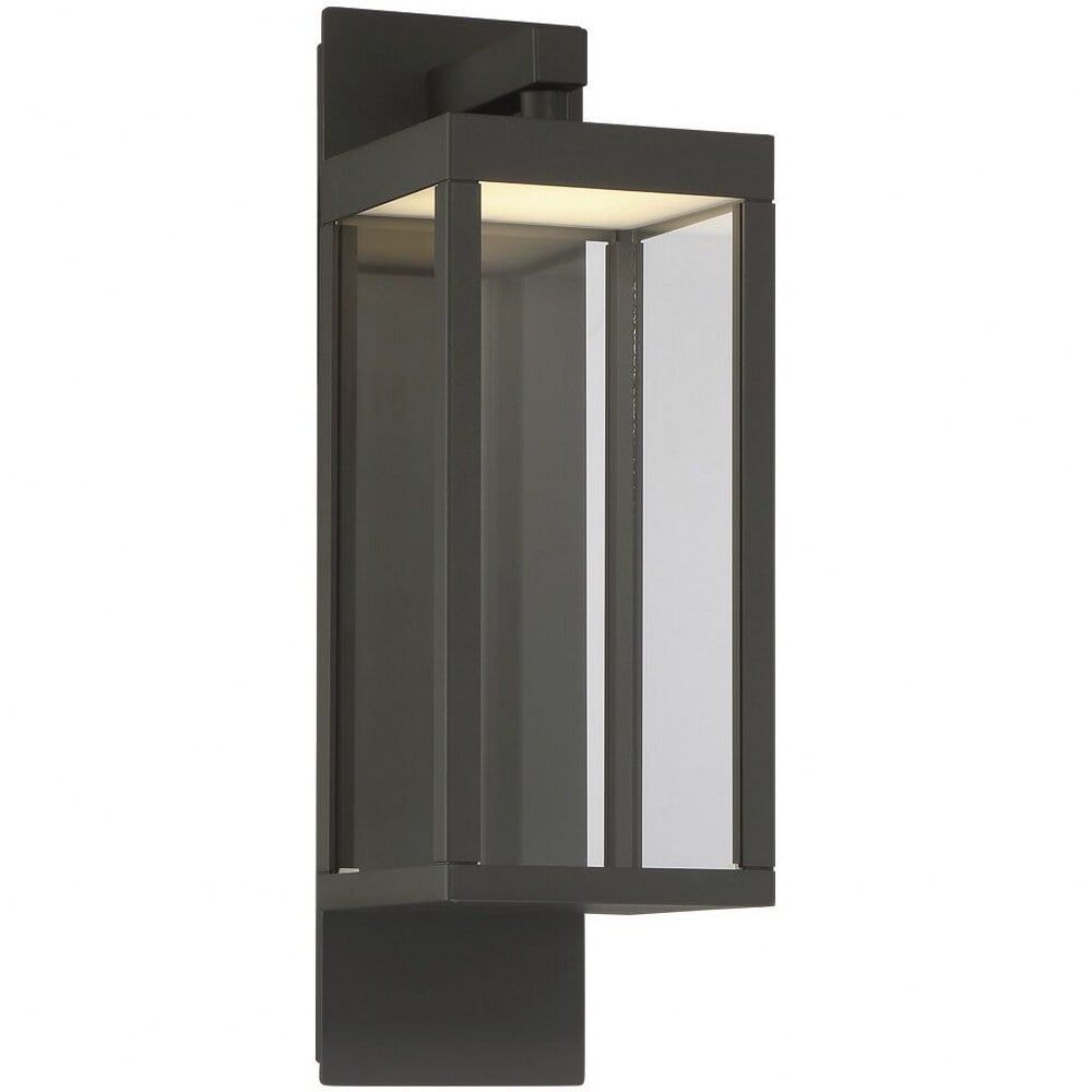 Graphite Grey LED Outdoor Wall Sconce with Clear Glass