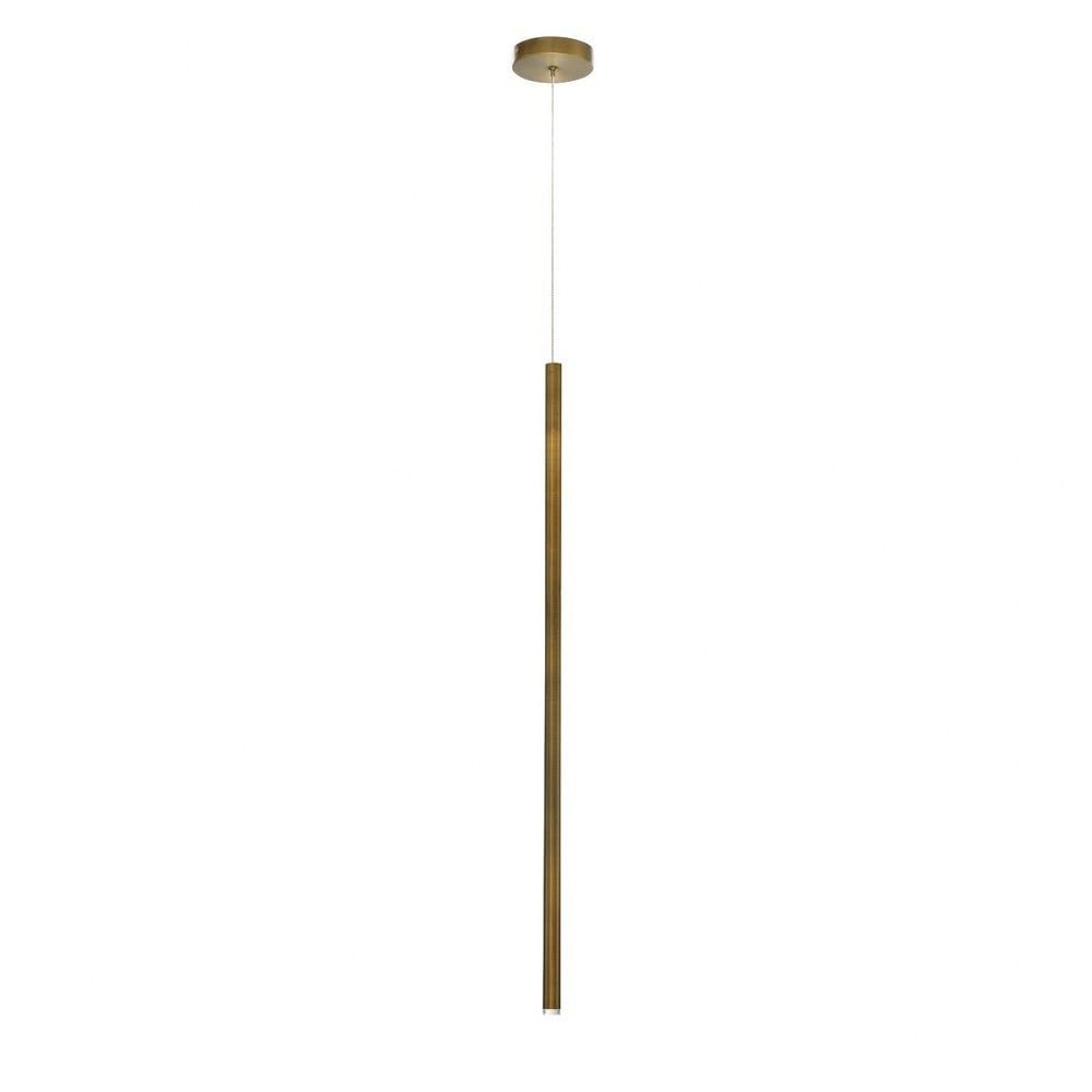 Navada Antique Brass Gold Sleek LED Indoor/Outdoor Pendant