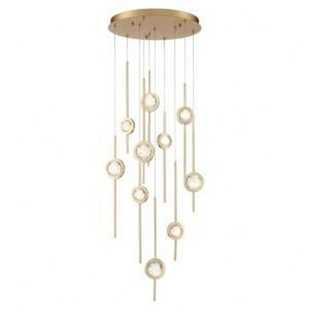 Barletta Whimsical Brass Anodized Aluminum LED Chandelier