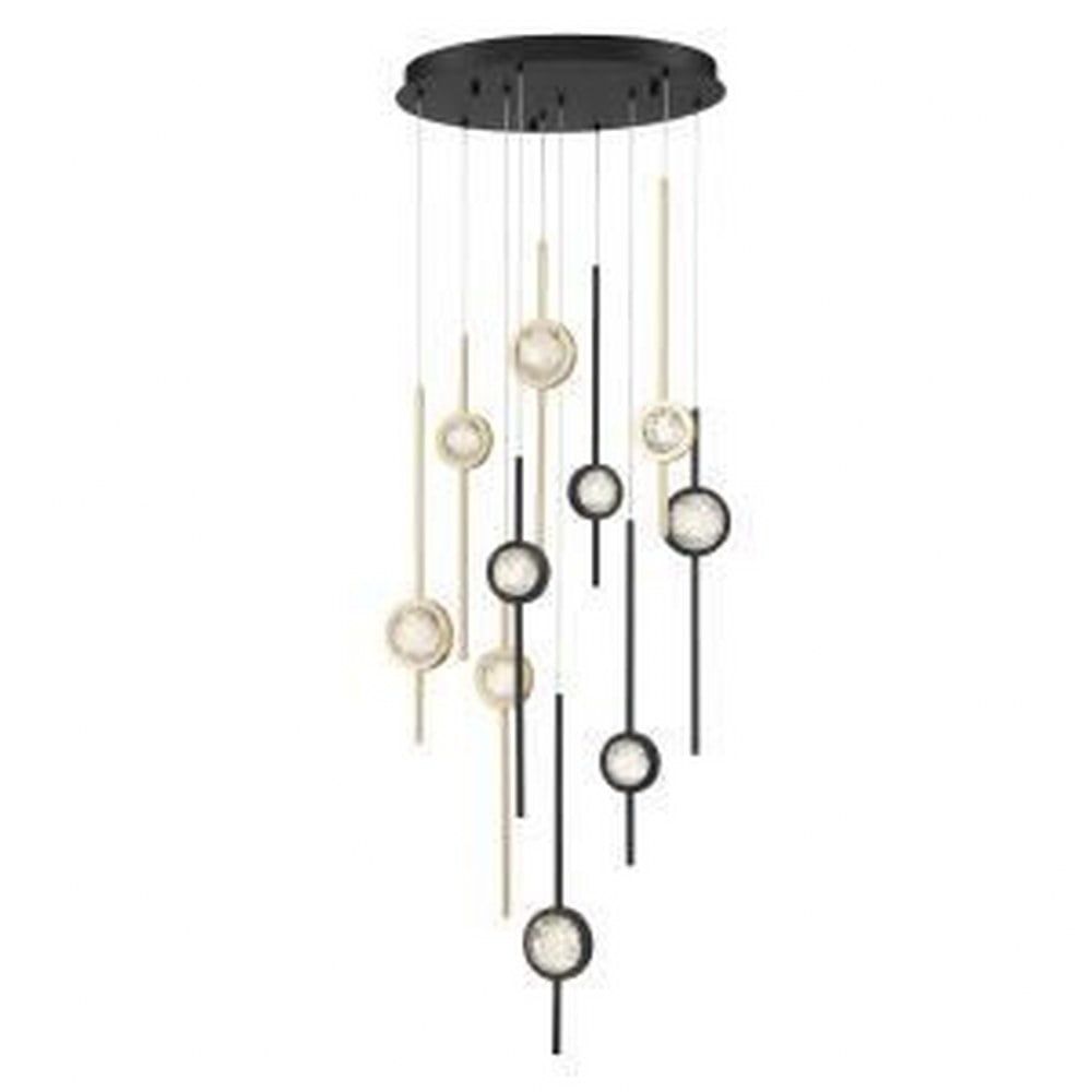 Barletta Black and Brass Aluminum LED Chandelier