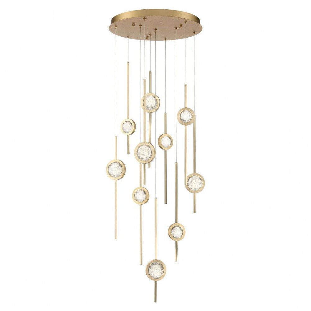 Barletta Whimsical Brass Anodized Aluminum LED Chandelier