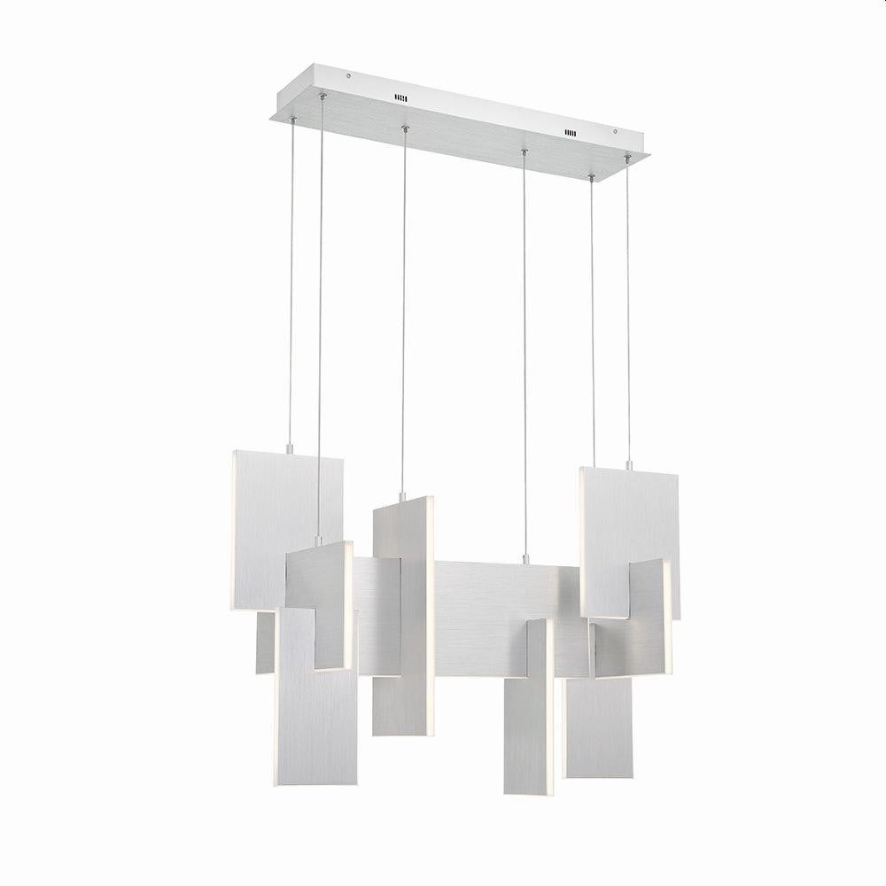 Coburg Slim Edge-Lit LED 93W Chandelier in Aluminum Bronze