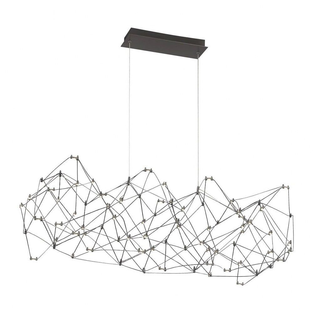 Leonardelli Dark Chrome 48" LED Geometric Chandelier