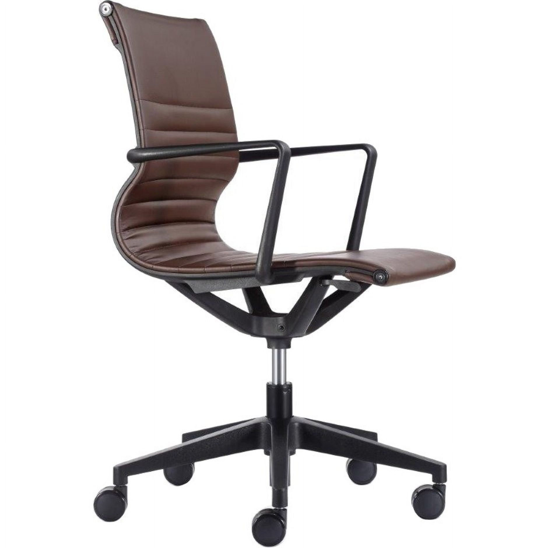 Kinetic Brown Mesh and Vinyl Swivel Task Chair