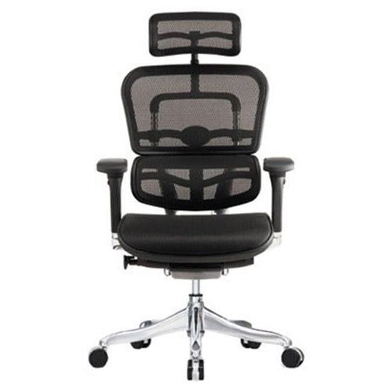 ErgoLux High Back Black Leather Swivel Executive Chair