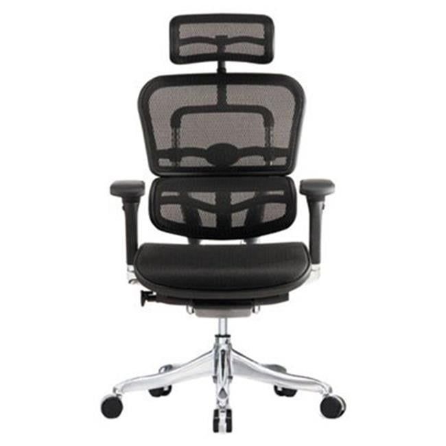 ErgoLux High Back Black Leather Swivel Executive Chair