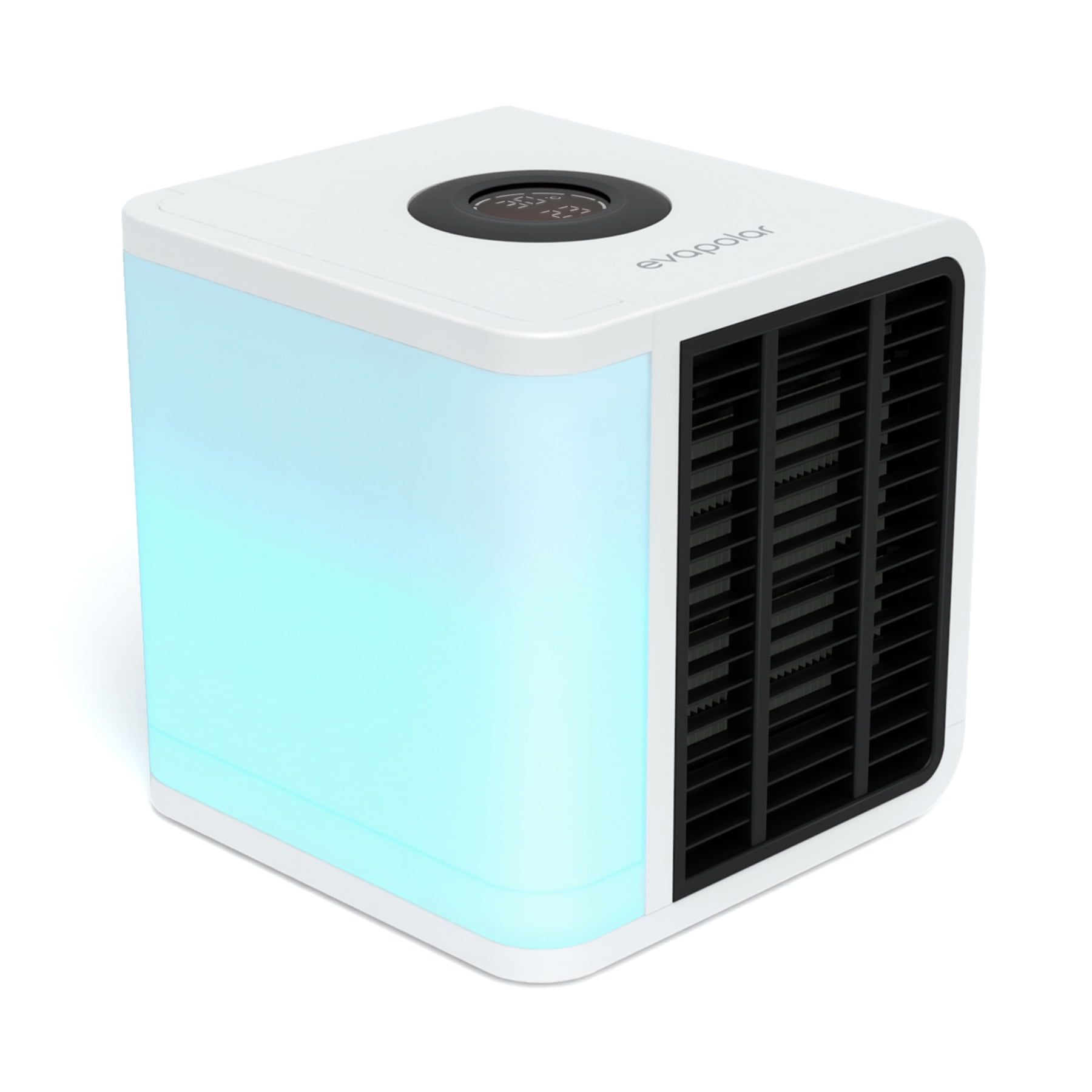 White Portable USB-Powered Personal Air Cooler with LED Light