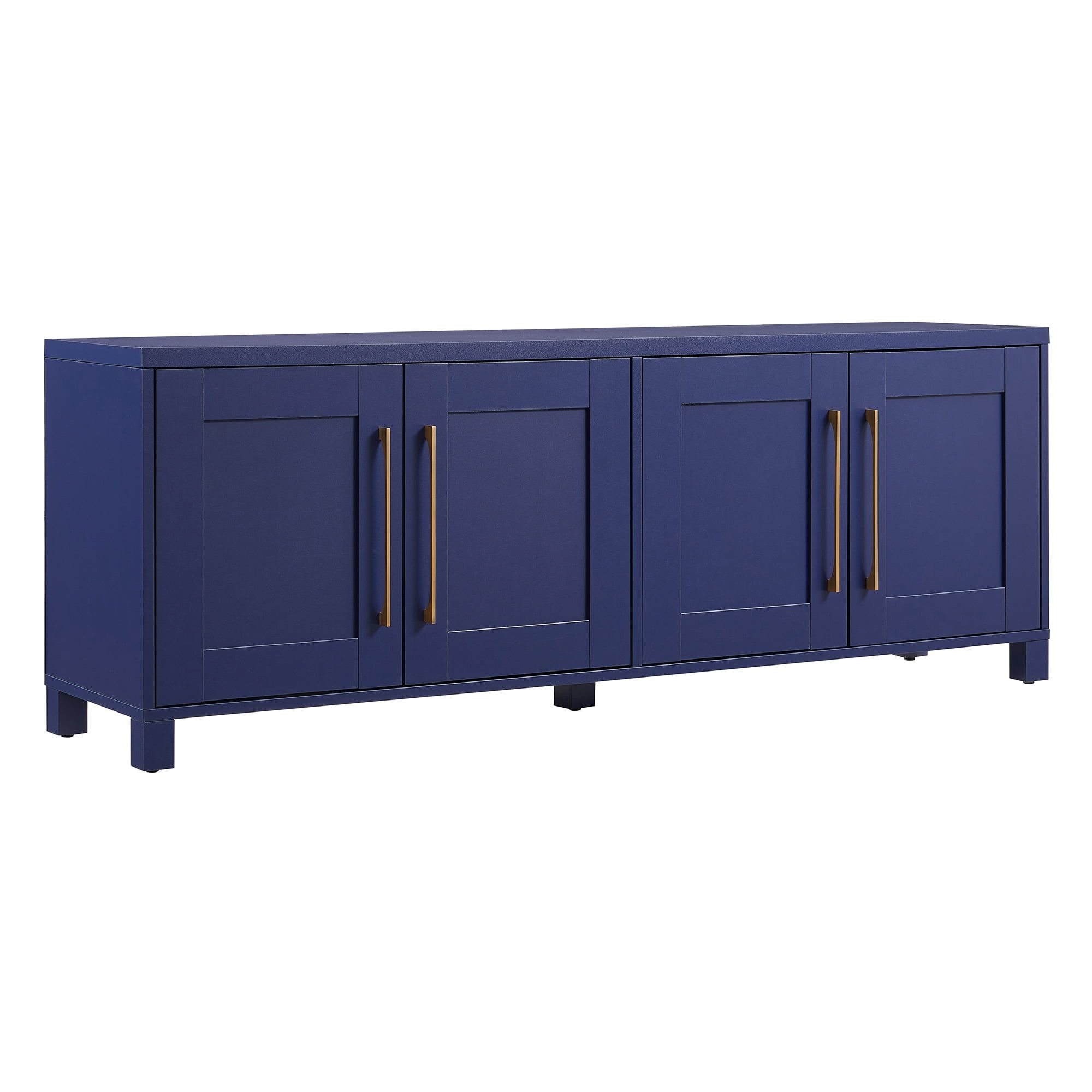 Evelyn&Zoe Chabot Rectangular TV Stand for TV's up to 75", Dark Blue