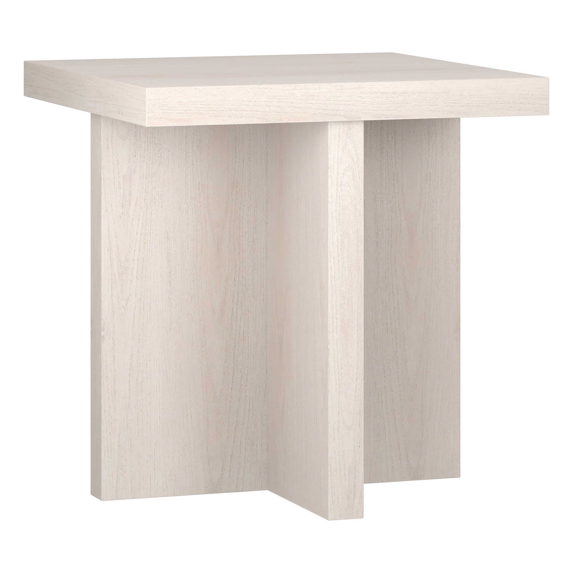 Alder White 22" Square MDF Accent Table