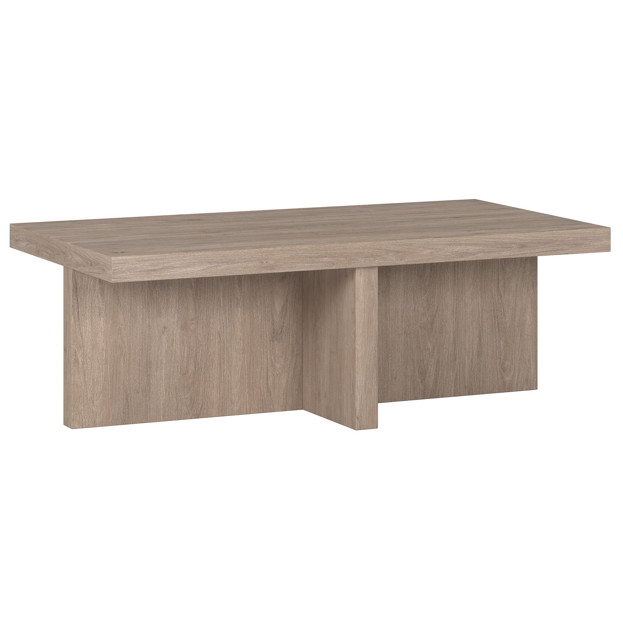 Antiqued Gray Oak Rectangular Outdoor Cocktail Table