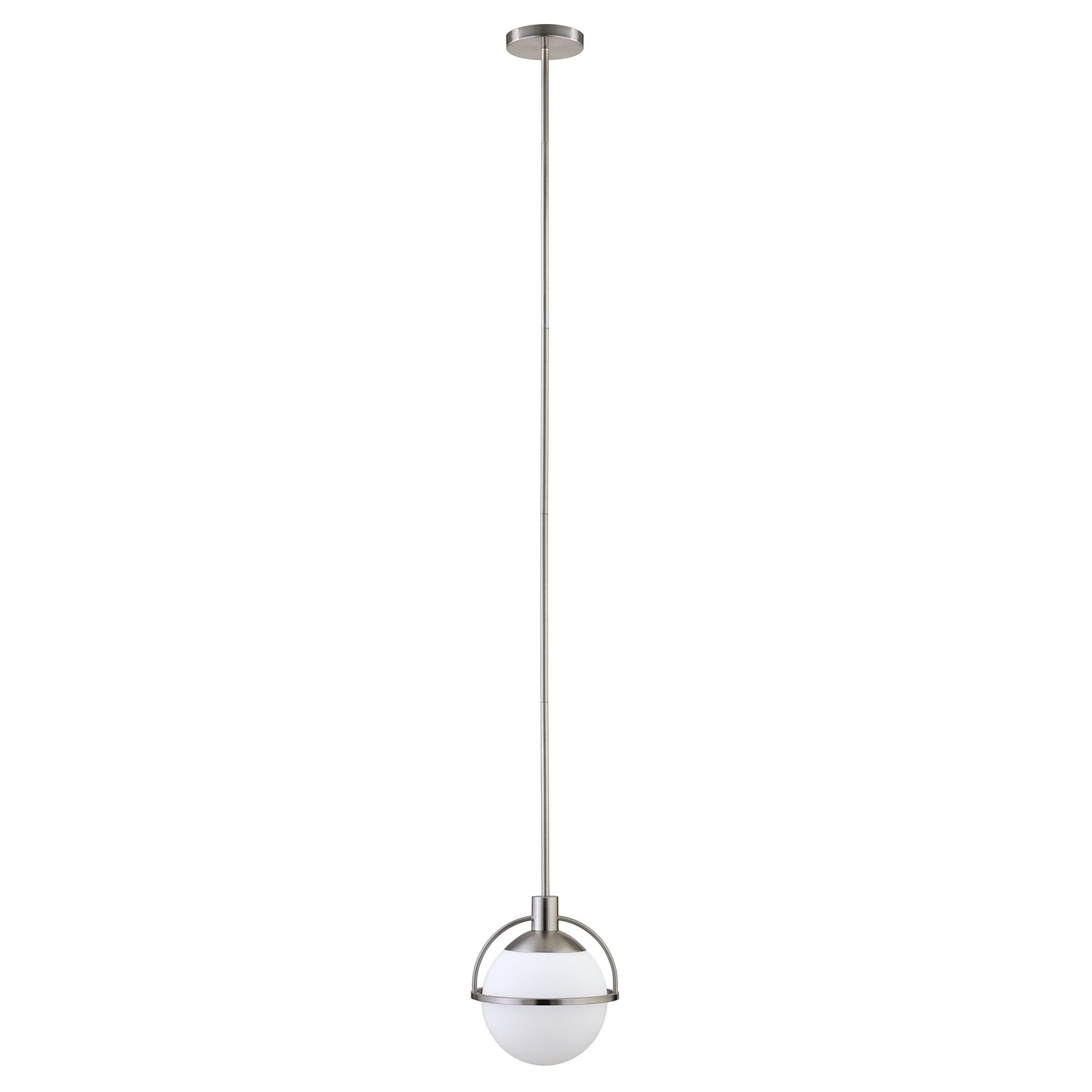 Cieonna 9.38" Brushed Nickel Globe Pendant Light