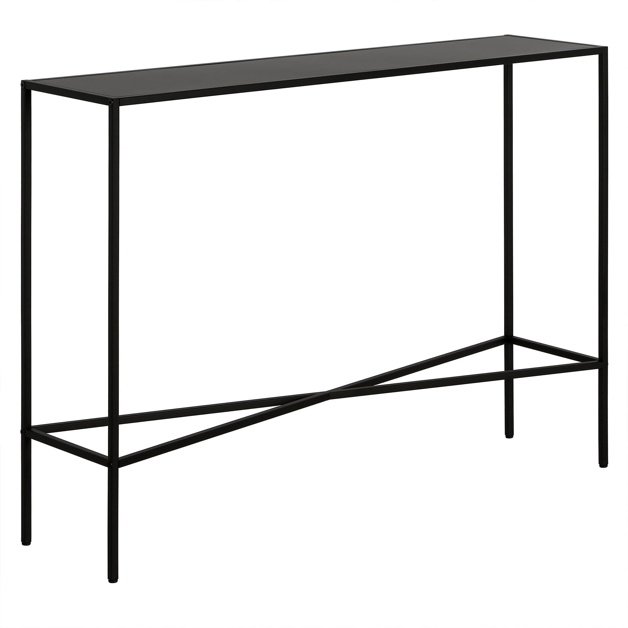 Henley 42" Blackened Bronze Metal and Glass Console Table