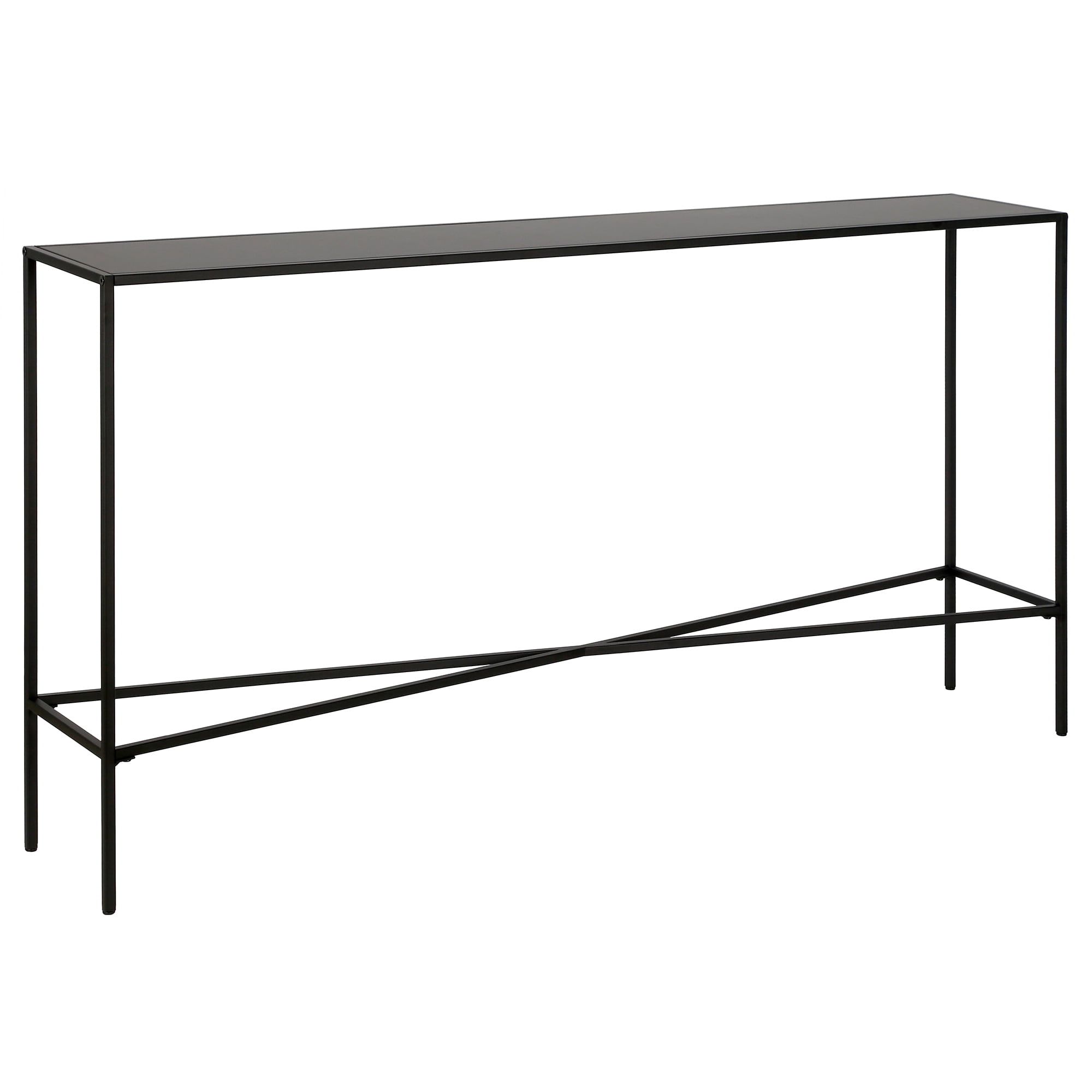 Henley 55'' Blackened Bronze Metal & Glass Console Table
