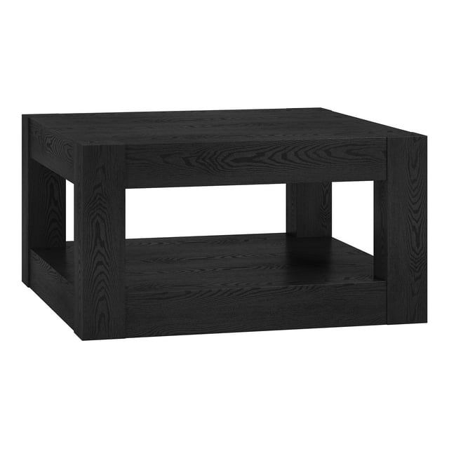 Hughes 32" Black Grain Square MDF Coffee Table