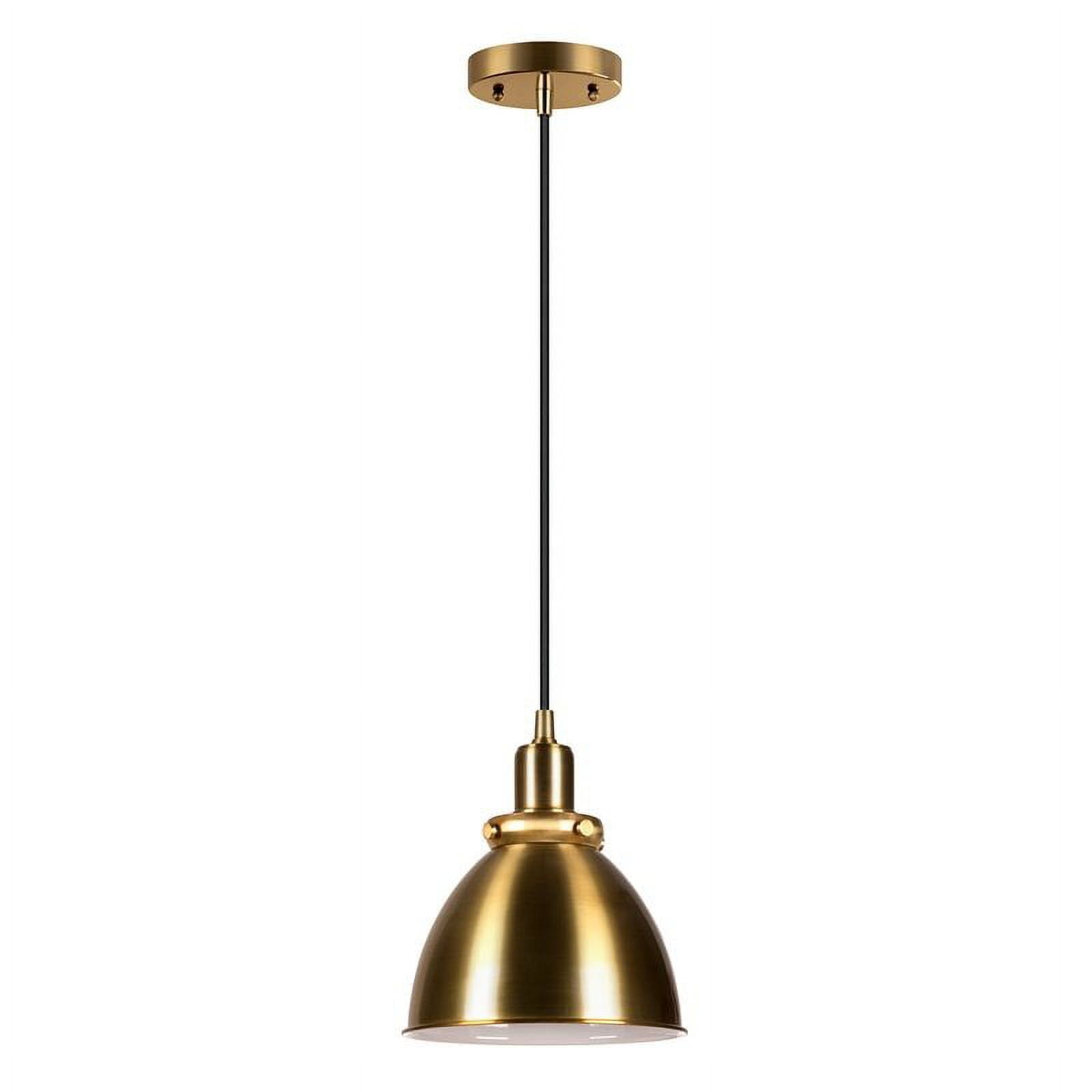 Evelyn 8" Polished Nickel Brass Modern Pendant Light