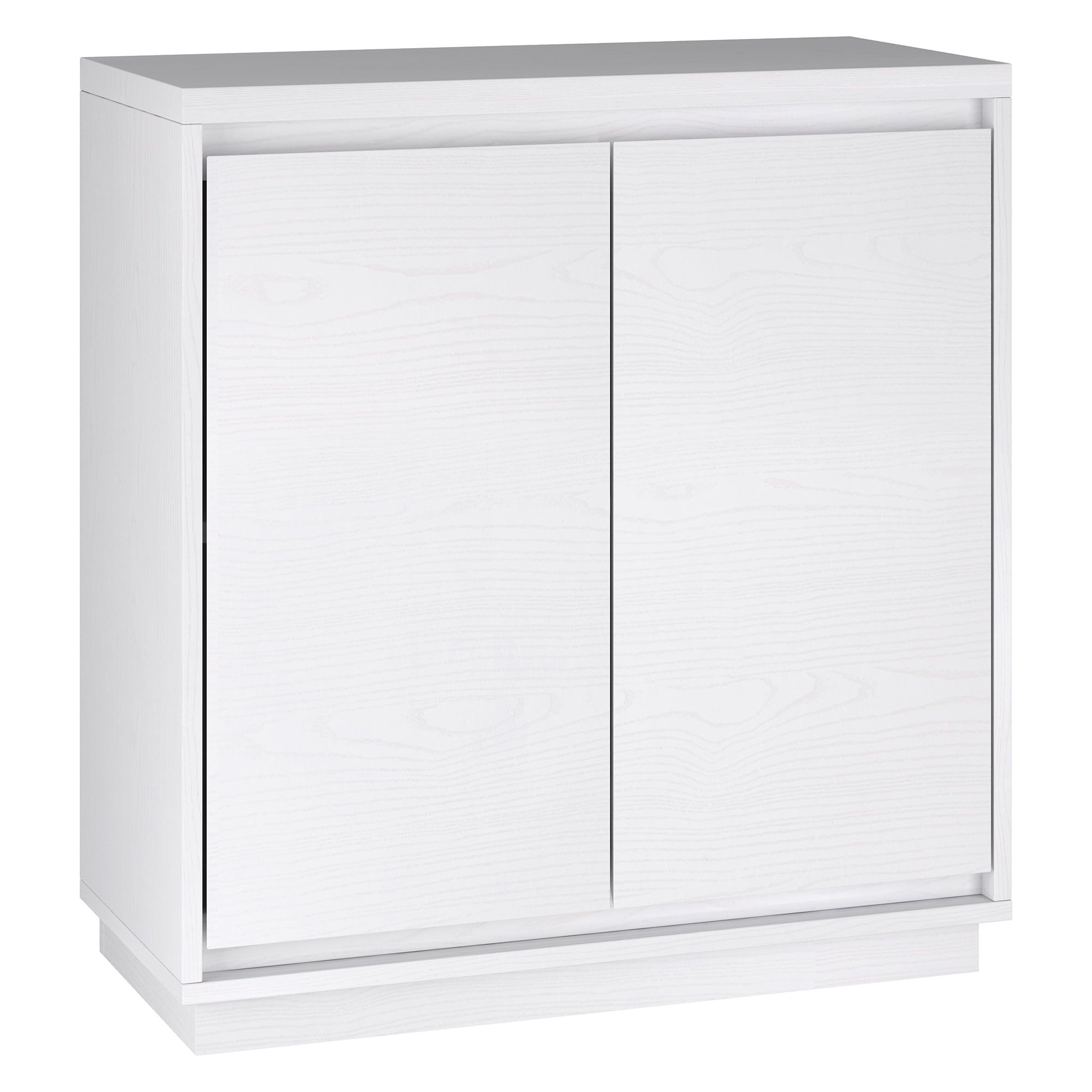 White Rectangular Accent Cabinet with Adjustable Shelving