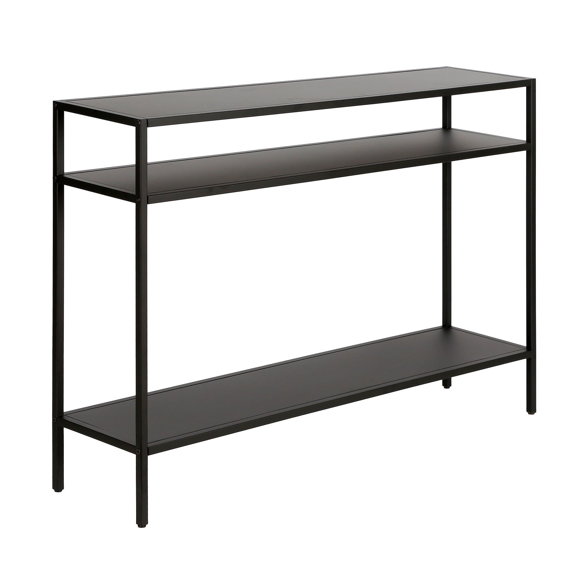 Ricardo 42" Blackened Bronze Industrial Console Table with Storage